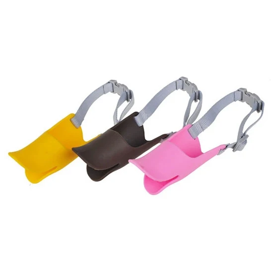 Cute Duck Mouth Shape Silicone Muzzle for Pet Dog, Size: M (Coffee) - Image 3
