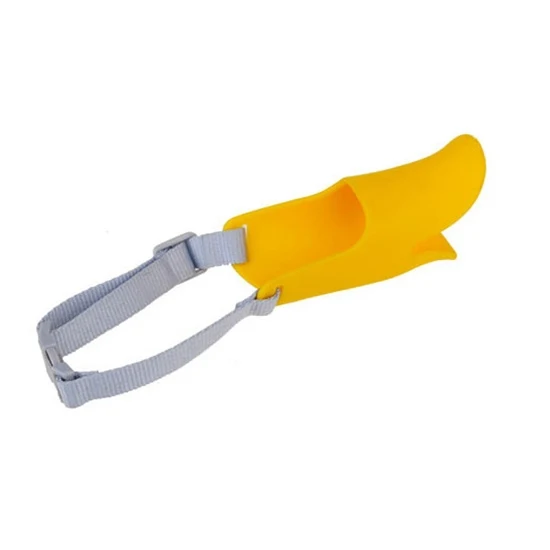 Cute Duck Mouth Shape Silicone Muzzle for Pet Dog, Size: M (Yellow) - Image 2