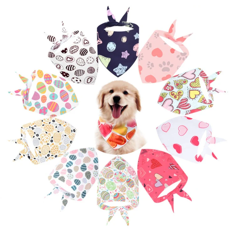 Cute Pet Triangle Towel Bib Cartoon Cats And Dogs Drool Towel Scarf, Style: 09 - Image 3