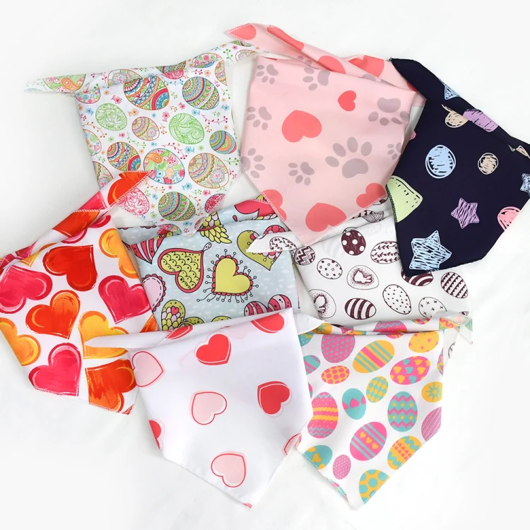 Cute Pet Triangle Towel Bib Cartoon Cats And Dogs Drool Towel Scarf, Style: 09 - Image 6