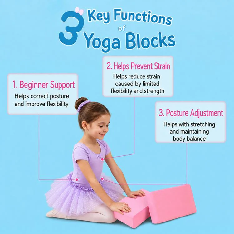 Cute Printed High Density Dancing Leg-Stretching Yoga Blocks(Pink Girl) - Image 4
