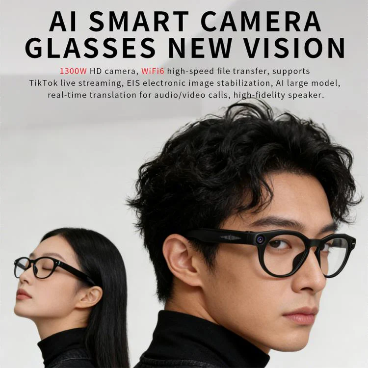 CY02 Smart AI Translation Glasses with 13MP HD Camera, Video Recording, WiFi Transmission, Al Smart Voice Assistant(Clear Lenses) - Image 3