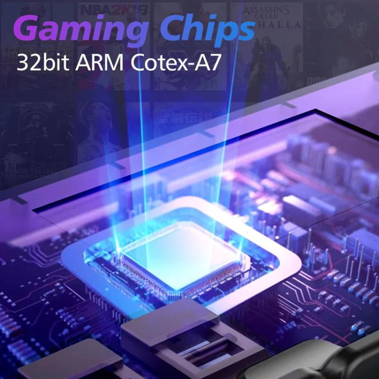 D008 3.5-Inch HD Retro Handheld Game Console With ARM Cortex-A7 800MHz, 1GB RAM & HDMI Output 128G Clear Blue - Image 7