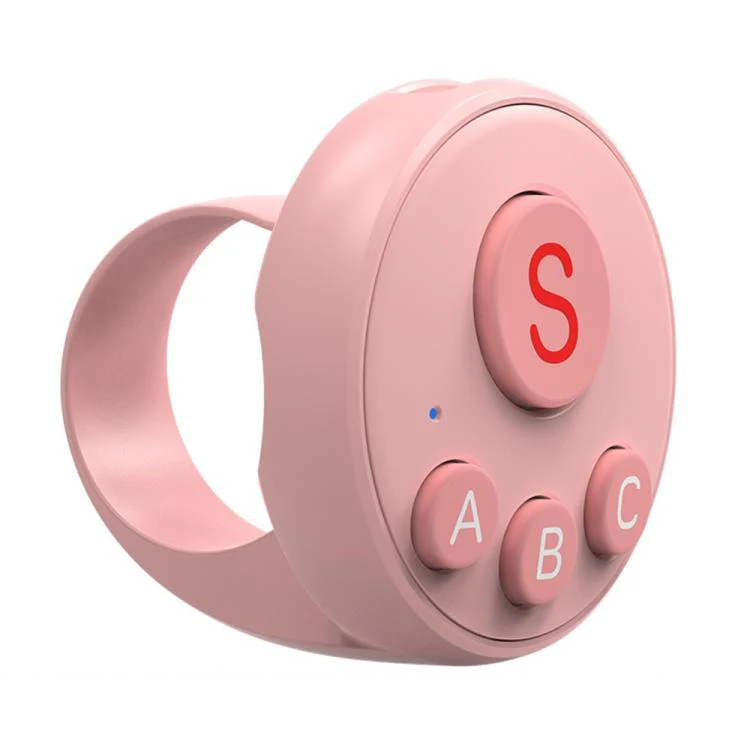 D11 BT Remote Control Ring Wearable Action Camera Controller For DJI Action, GoPro, Insta360 Action Cameras(Pink)
