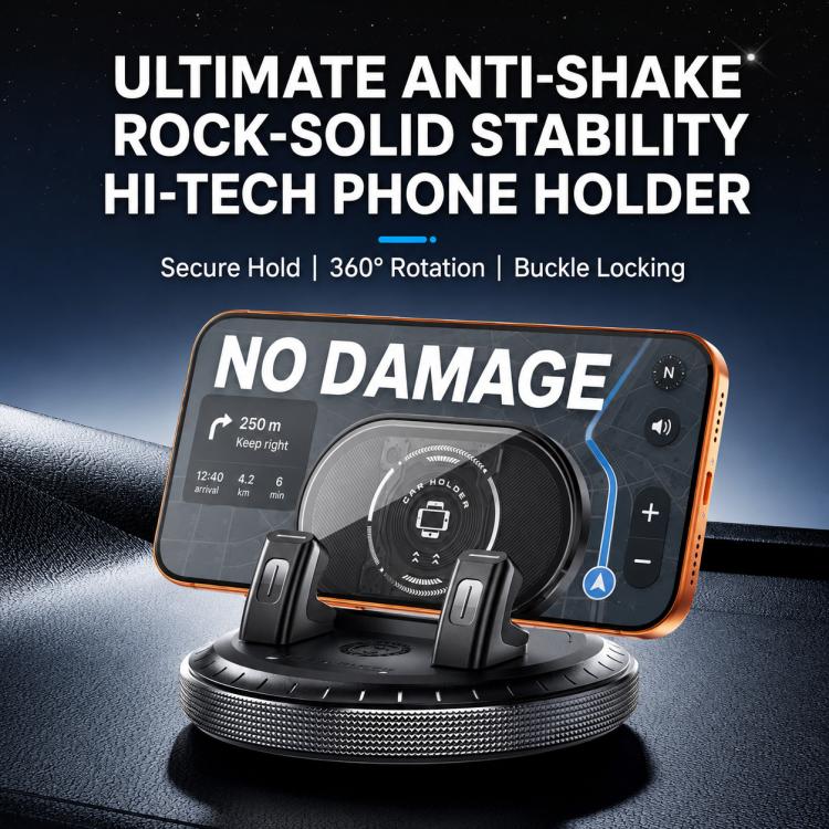 D5 Vacuum Suction Rotating Base Car Center Console Phone Mount(Black) - Image 2