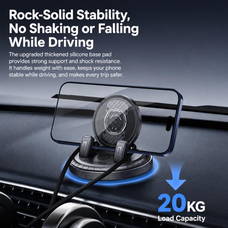 D7 Self-adhesive Rotating Base Car Center Console Phone Mount(Black) - Image 3