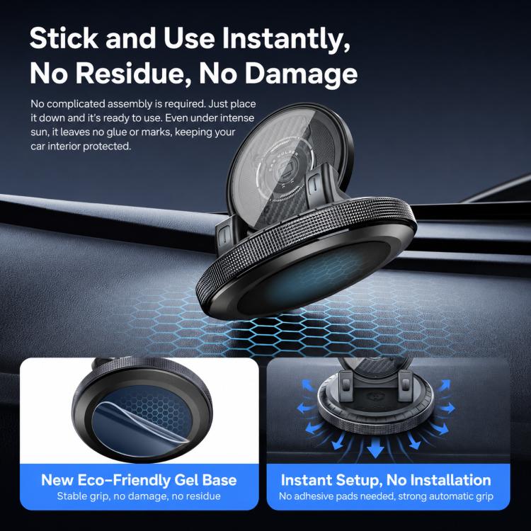 D7 Self-adhesive Rotating Base Car Center Console Phone Mount(Black) - Image 4