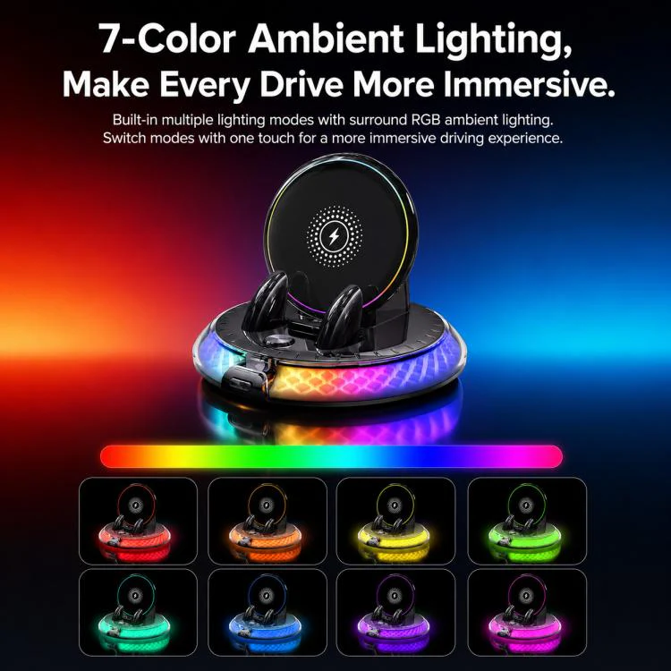 D9 Self-adhesive Rotating Base Car Wireless Charging Phone Holder(Black) - Image 10