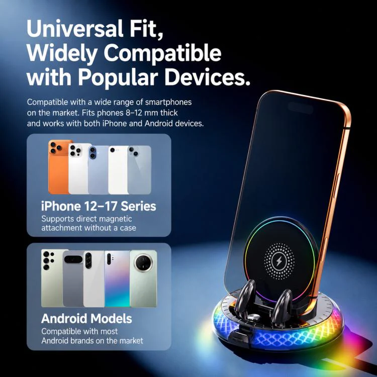 D9 Self-adhesive Rotating Base Car Wireless Charging Phone Holder(Black) - Image 11