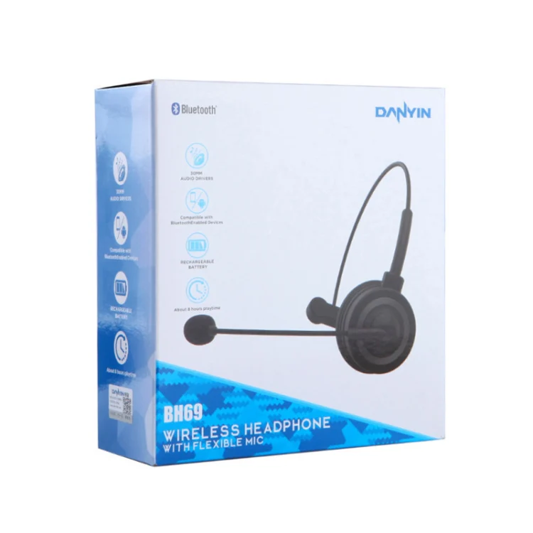 DANYIN BH69 Unilateral Bluetooth Business Talk Headset Customer Service Wireless Voice Wheat(Black) - Image 7