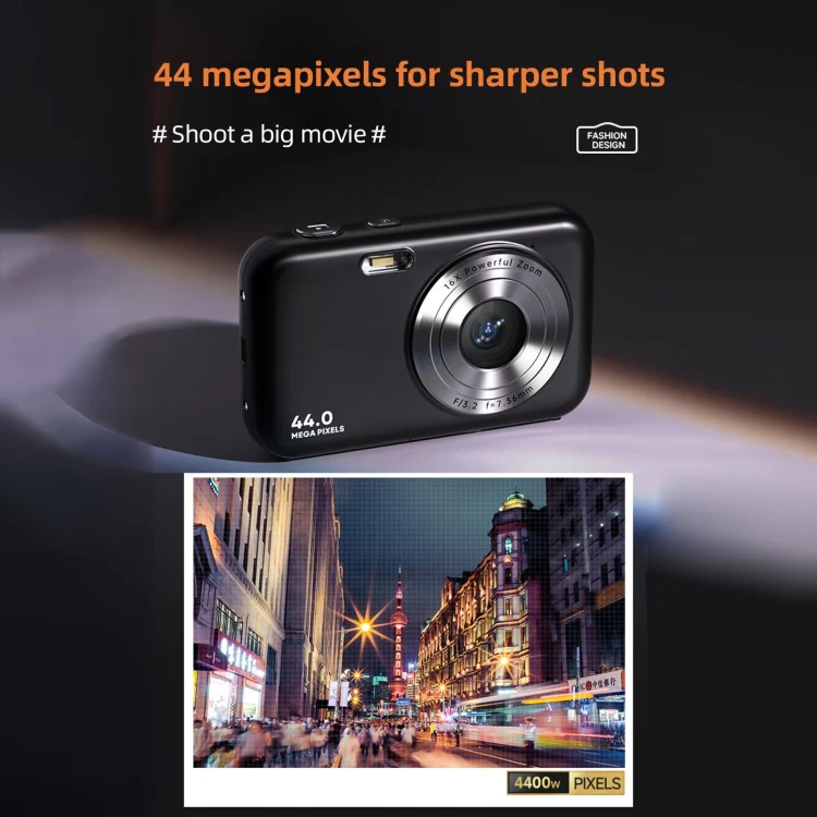 DC406L 2.4-Inch 1080P Mini HD 16X Zoom Digital Camera Home Children Camera AU Plug(Purple) - Image 6
