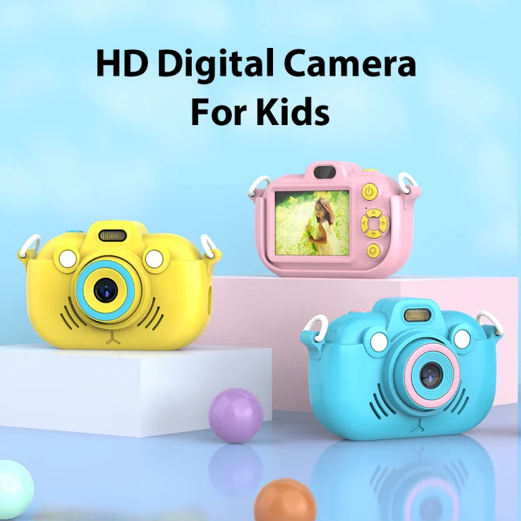 DC502 2.4-Inch 16X Zoom 2.7K Video Recording Children Digital Camera, Color: Blue + 32G(UK Plug) - Image 2