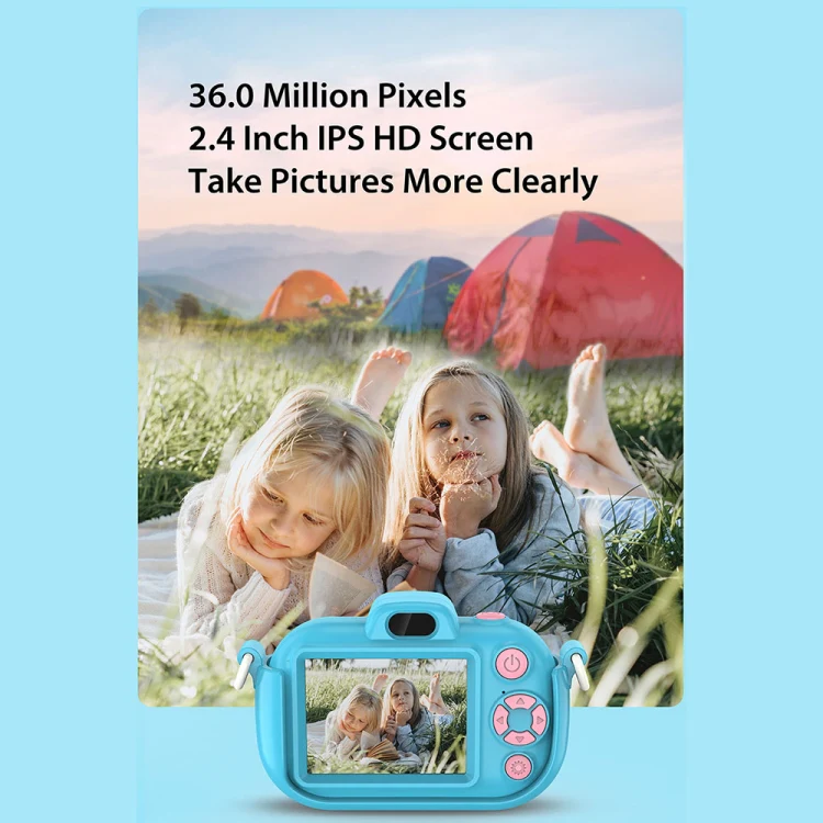 DC502 2.4-Inch 16X Zoom 2.7K Video Recording Children Digital Camera, Color: Pink + 32G(EU Plug) - Image 6