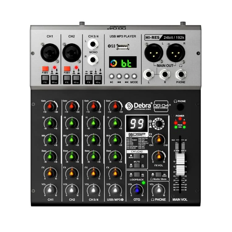 DEBRA DG04S 24bit/192kHz 4-Channels Mixer Sound Card(US Plug)