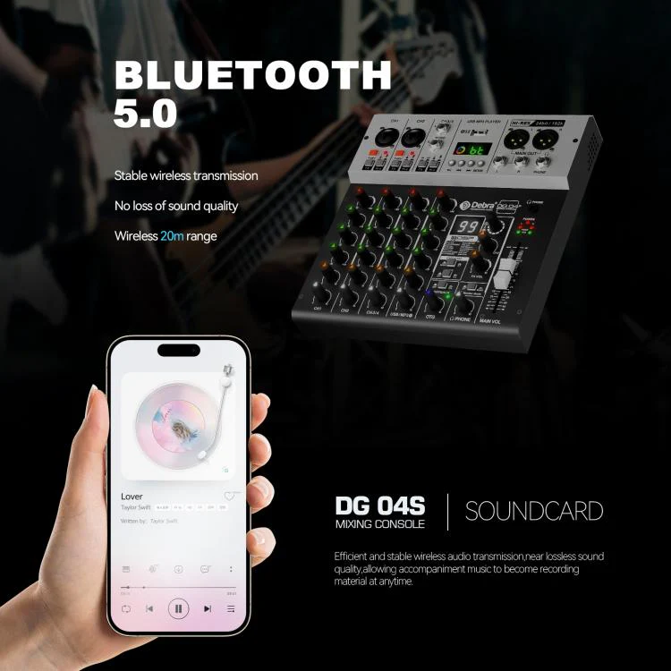 DEBRA DG04S 24bit/192kHz 4-Channels Mixer Sound Card(US Plug) - Image 5