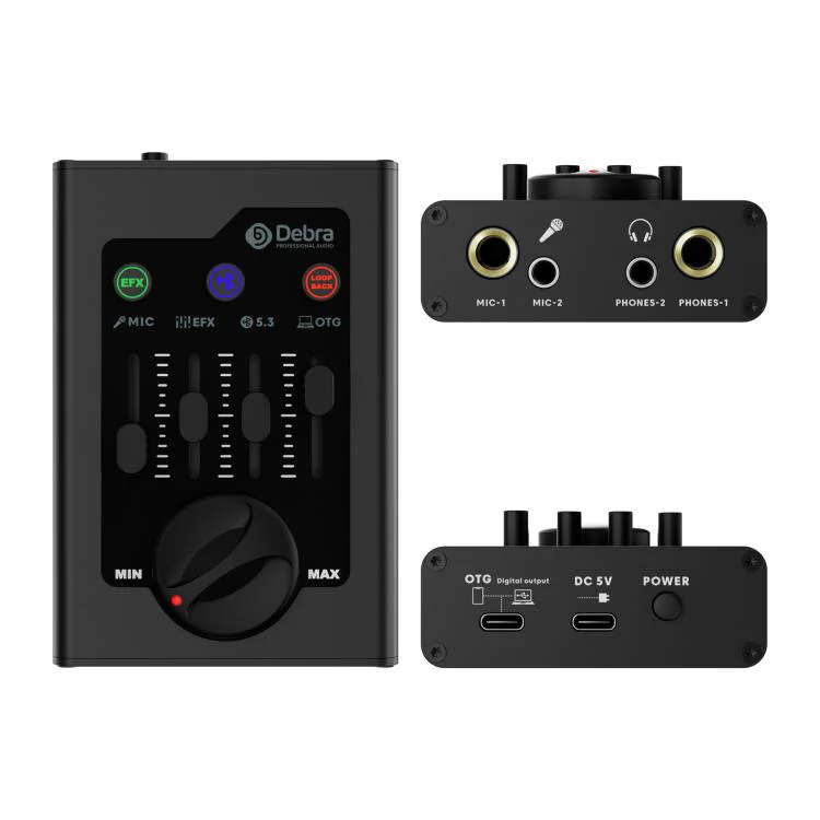 DEBRA GBA Live Recording Mini Sound Card(Black) - Image 2