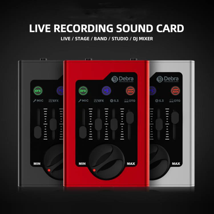 DEBRA GBA Live Recording Mini Sound Card(Black) - Image 3