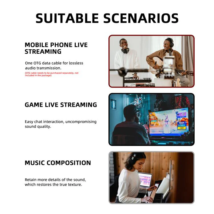 DEBRA GBA Live Recording Mini Sound Card(Black) - Image 9