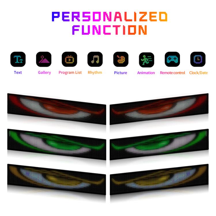 Demon Eye Car Ultra-Thin Waterproof LED Flexible Matrix Display Screen 2pcs 16 x 32 USB set - Image 3