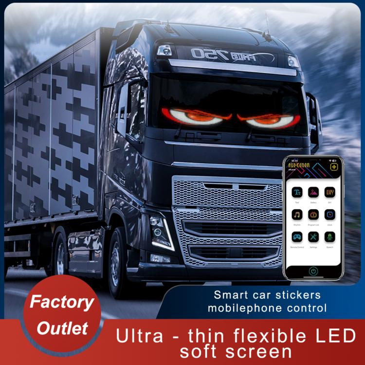 Demon Eye Car Ultra-Thin Waterproof LED Flexible Matrix Display Screen 2pcs 16 x 64 USB set - Image 7