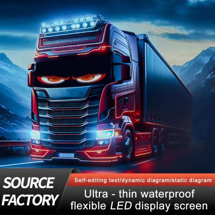 Demon Eye Car Ultra-Thin Waterproof LED Flexible Matrix Display Screen 2pcs 16 x 64 USB set - Image 9