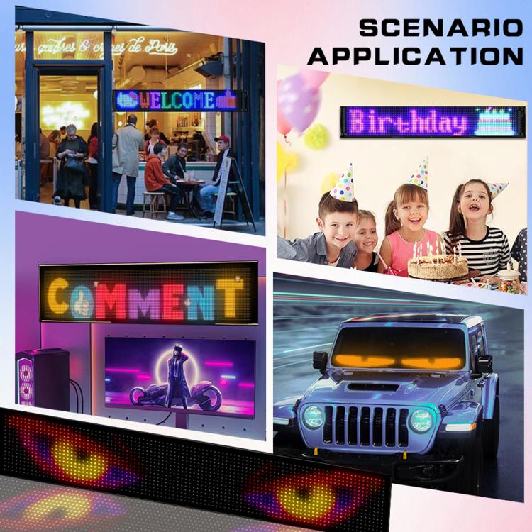 Demon Eye Car Ultra-Thin Waterproof LED Flexible Matrix Display Screen 2pcs 20 x 64 USB set - Image 12
