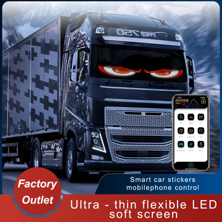 Demon Eye Car Ultra-Thin Waterproof LED Flexible Matrix Display Screen 2pcs 20 x 64 USB set - Image 7