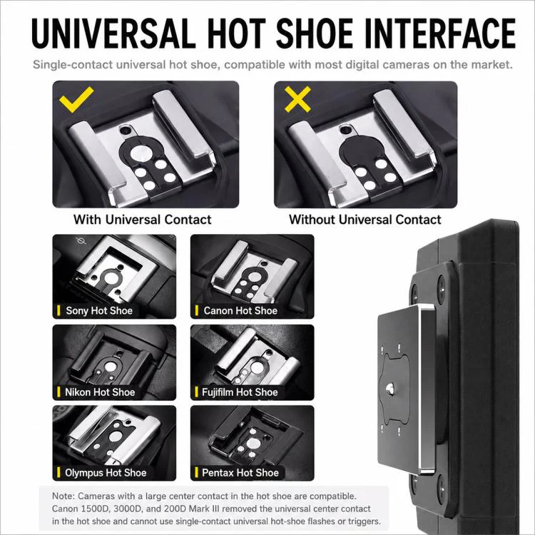 Desiontal F02 Mini On-Camera Flash Light Speedlite for Mirrorless Cameras (Black) - Image 8