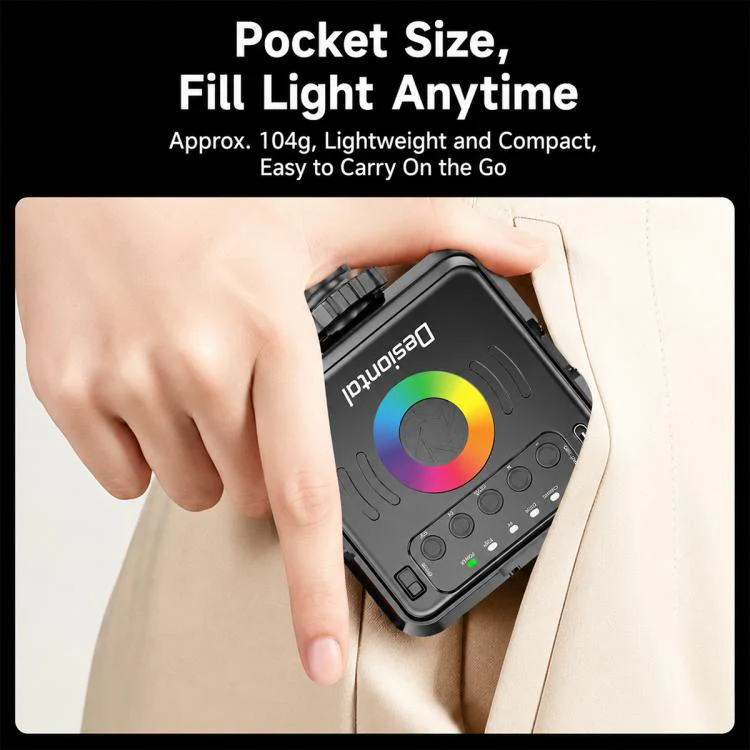 Desiontal iReal-X2 Portable RGB Photography Light (Black) - Image 11