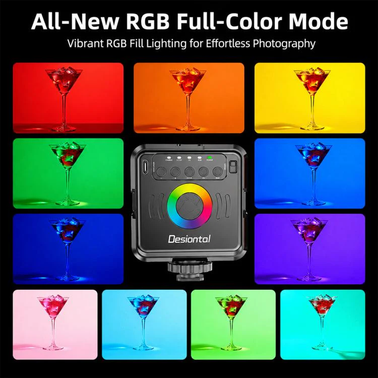 Desiontal iReal-X2 Portable RGB Photography Light (Black) - Image 6