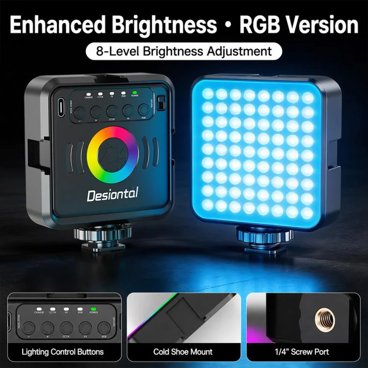 Desiontal iReal-X2 Portable RGB Photography Light (Black) - Image 9