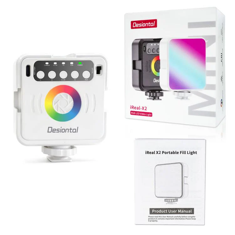 Desiontal iReal-X2 Portable RGB Photography Light (White) - Image 17