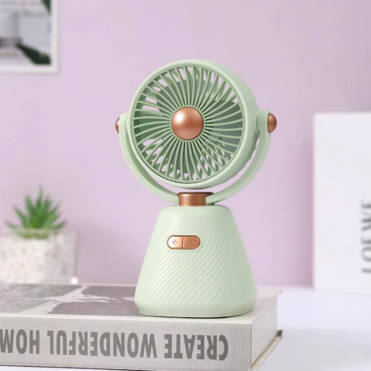 Desktop 100-speed Mini Student Bedroom Fan Portable USB Rechargeable Desktop Small Fan(Green)