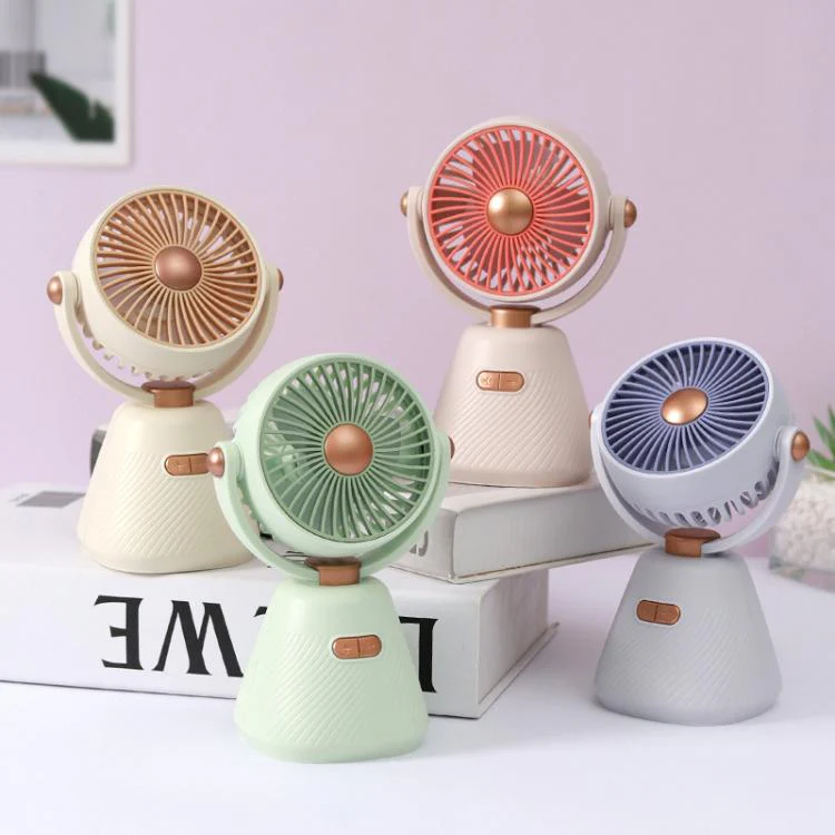 Desktop 100-speed Mini Student Bedroom Fan Portable USB Rechargeable Desktop Small Fan(Green) - Image 2