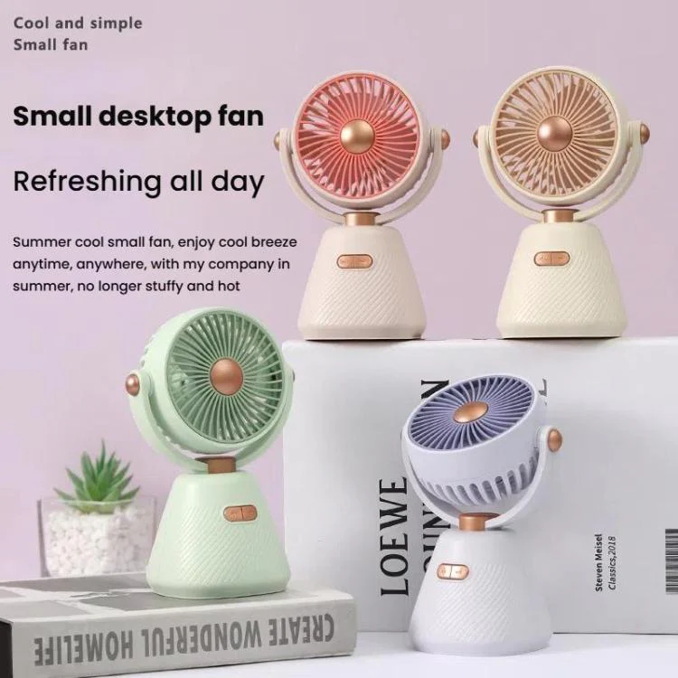 Desktop 100-speed Mini Student Bedroom Fan Portable USB Rechargeable Desktop Small Fan(Green) - Image 4