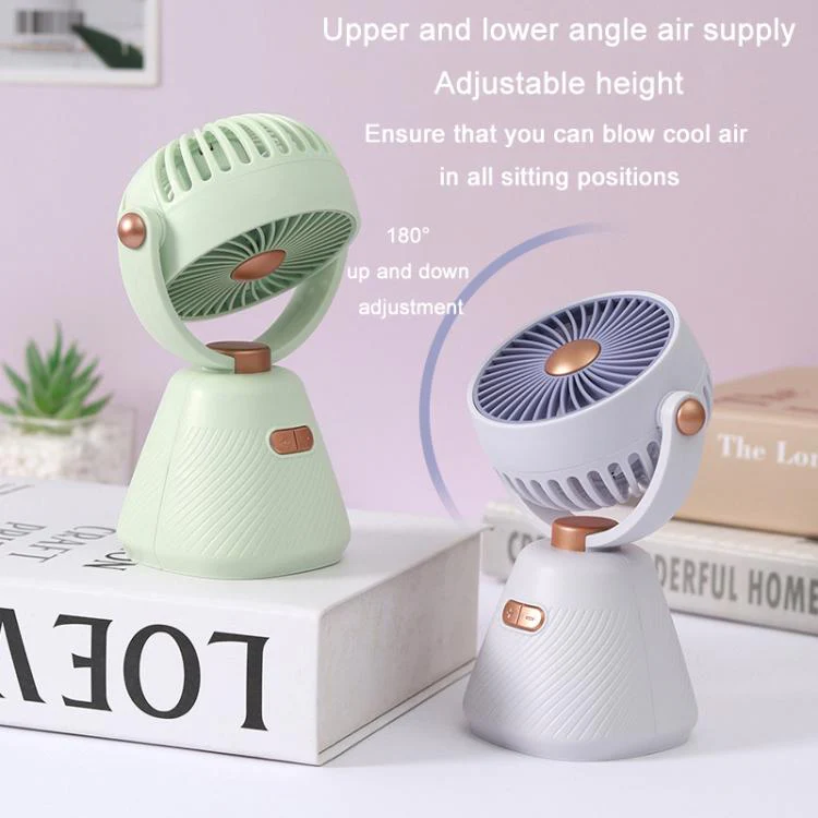Desktop 100-speed Mini Student Bedroom Fan Portable USB Rechargeable Desktop Small Fan(Green) - Image 5