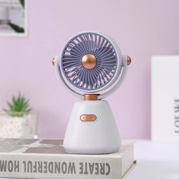 Desktop 100-speed Mini Student Bedroom Fan Portable USB Rechargeable Desktop Small Fan(Purple)