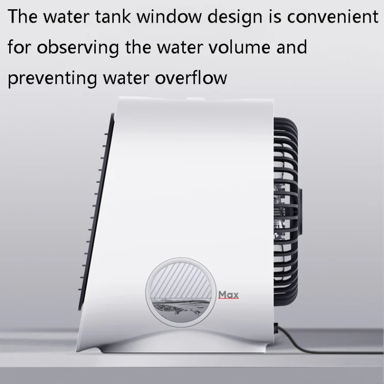 Desktop Cooling Fan USB Portable Office Cold Air Conditioning Fan, Colour: M201 Sky White - Image 4