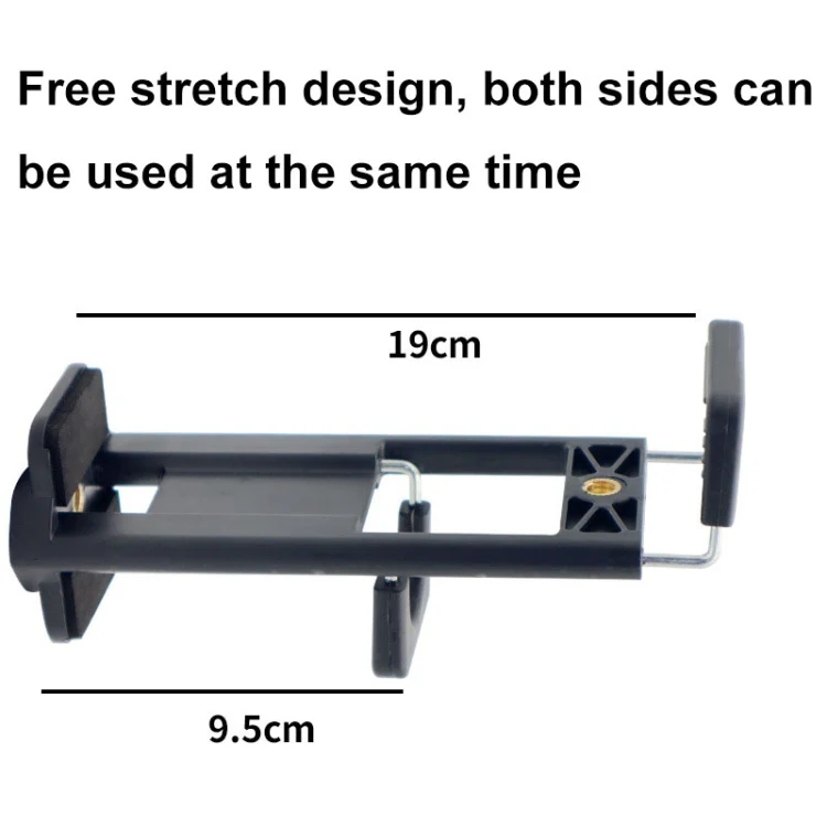 Desktop Live Dual-purpose Mobile Phone Holder Photography Tripod Tablet Clamp(Black) - Image 4
