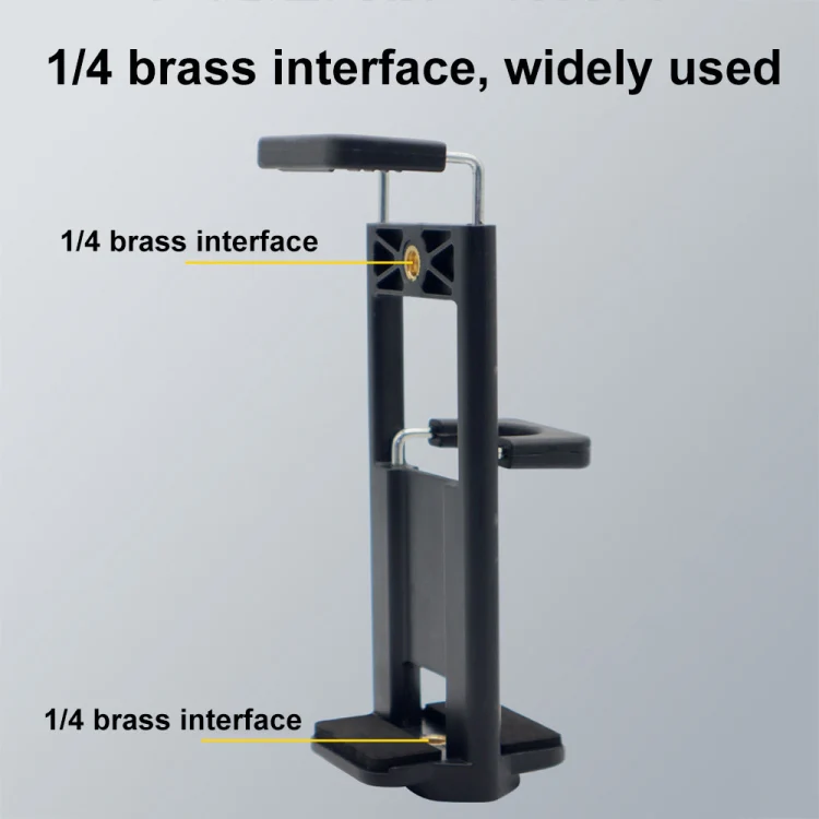 Desktop Live Dual-purpose Mobile Phone Holder Photography Tripod Tablet Clamp(Black) - Image 5