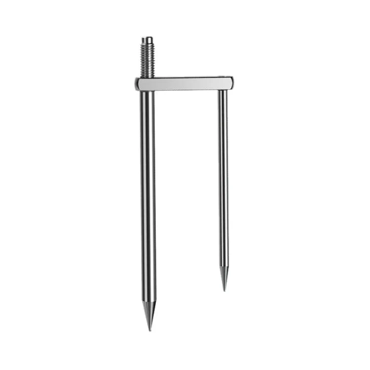 Detachable Umbrella Ground Stake Anti-Wind Peg with 12mm Universal Thread Interface, Style:Chrome-Plated 23cm 2-Prong