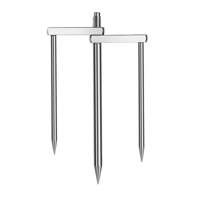 Detachable Umbrella Ground Stake Anti-Wind Peg with 12mm Universal Thread Interface, Style:Chrome-Plated 23cm 3-Prong