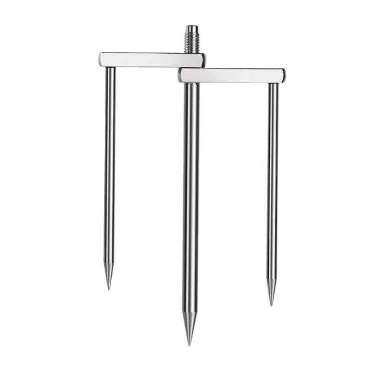 Detachable Umbrella Ground Stake Anti-Wind Peg with 12mm Universal Thread Interface, Style:Chrome-Plated 30cm 3-Prong