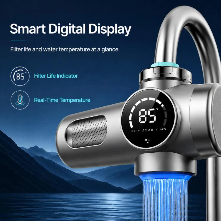 Detachable Washable Smart Water Purifier Faucet with Filter Cartridge, Style:1 Device + 1 Chip - Image 3