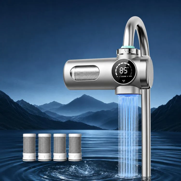 Detachable Washable Smart Water Purifier Faucet with Filter Cartridge, Style:1 Device + 4 Chips
