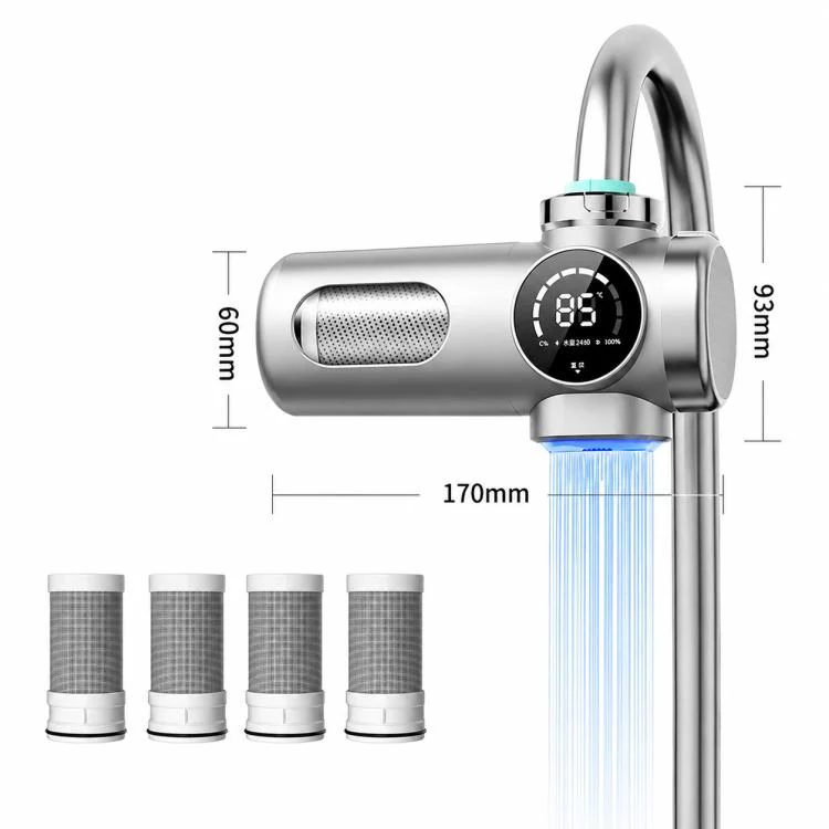 Detachable Washable Smart Water Purifier Faucet with Filter Cartridge, Style:1 Device + 4 Chips - Image 2