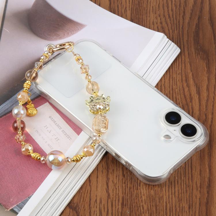 Diamond Encrusted Lucky Cat Phone Lanyard(Red) - Image 6