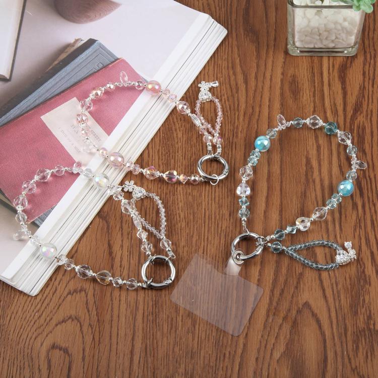 Diamond Heart Bow Phone Strap(White) - Image 2