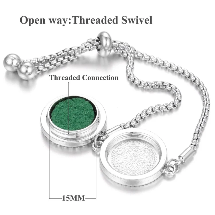 Diamond Hollow Bracelet Removable Perfume Diffuser Bracelet, Color: 24 - Image 4