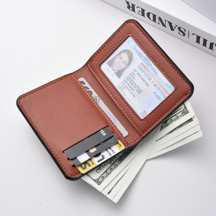Dibaoleiou K3315 Portable Vertical Men Billfold 2-Fold Large Capacity Wallet & Card Holder(Black) - Image 3
